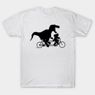 Gone Squatchin cycling with T-Rex T-Shirt